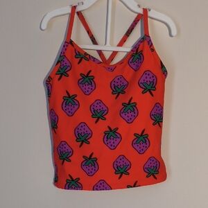 Hanna Andersson Orange Strawberry Print Cami